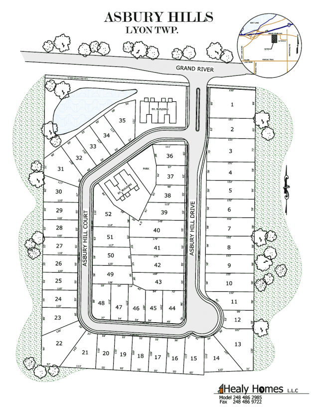 Mi Homes Hudson Hills Plat Map Healy Homes - Building New Homes And Communities In The Detroit Area Of  South East Michigan